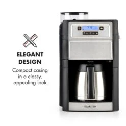 Aromatica II Thermo Kaffeemaschine, Mahlwerk, 1,25 L, Silber 13 Aromatica II Thermo Kaffeemaschine, Mahlwerk, 1,25 L, Silber -Küche Zu Hause 10032875 yy 0003 logo Klarstein Aromatica II Thermo Kaffeemaschine silber