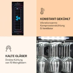 Bellevin 62 Weinkühlschrank 56 Flaschen 5-20°C EEC G -Küche Zu Hause 10032923 de 0005 logo