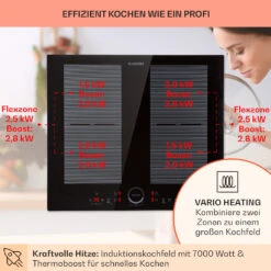 Delicatessa 60 Einbaukochfeld Induktion 4 Zonen 7000W Glaskeramik -Küche Zu Hause 10033021 de 0003 usp