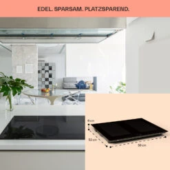 Delicatessa 60 Einbaukochfeld Induktion 4 Zonen 7000W Glaskeramik -Küche Zu Hause 10033021 de 0006 usp