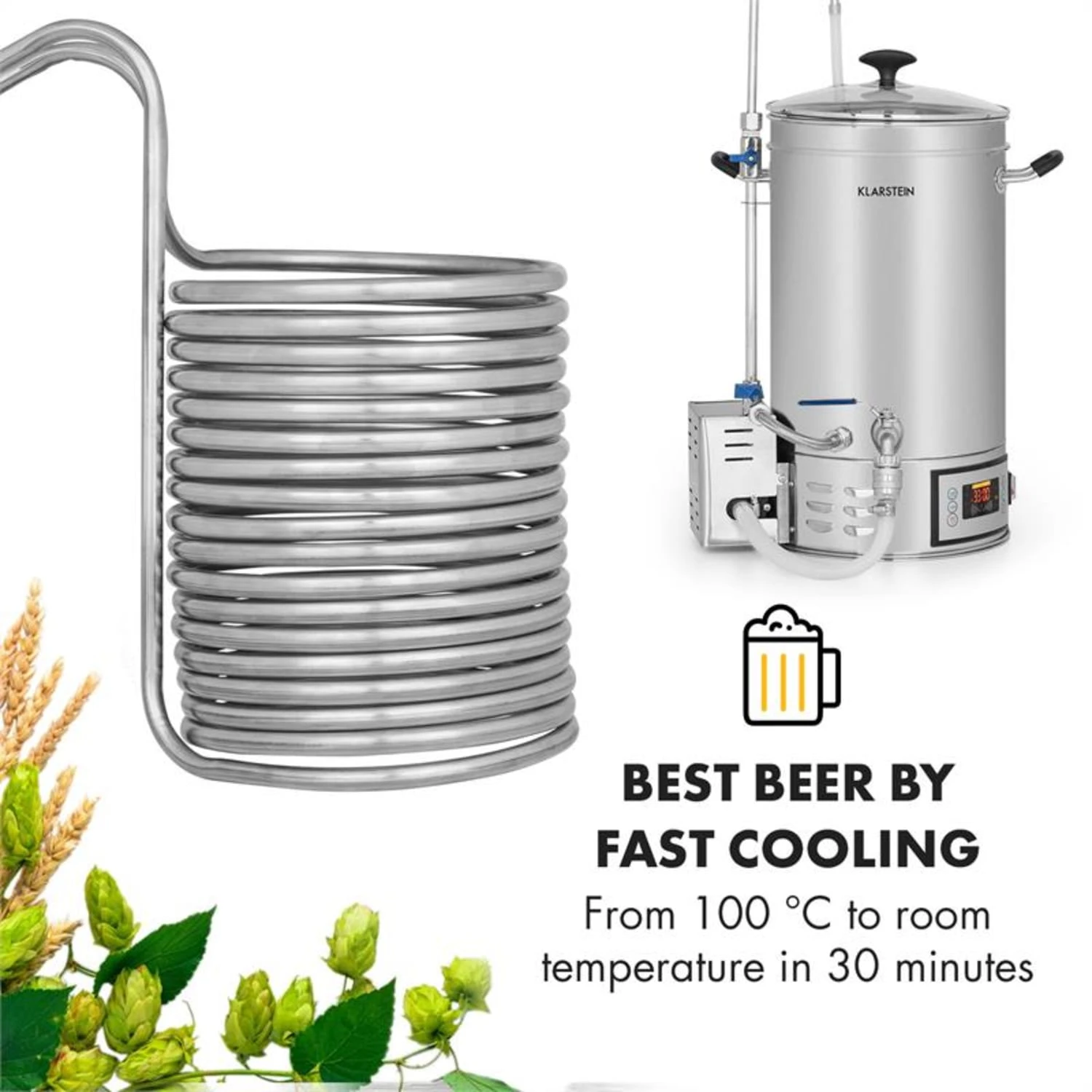 Chiller 12 Eintauchkühler Ø21,5 Cm 18 Schleifen 304 Edelstahl 2 Chiller 12 Eintauchkühler Ø21,5 Cm 18 Schleifen 304 Edelstahl – Bild 2