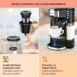Baristomat 2-in-1-Heißgetränkeautomat Kaffee Tee Milchschaum -Küche Zu Hause 10033138 de 0006 usp