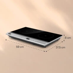 MisterCook Duo Kochplatte Infrarot 3000W 90-650°C Abschalttimer -Küche Zu Hause 10033283 yy 0006 logo