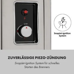 Crossfire Vertikaler Gasgrill 800°C Infrarot-Brenner 12.000 BTU Silber -Küche Zu Hause 10033288 de 0006 logo