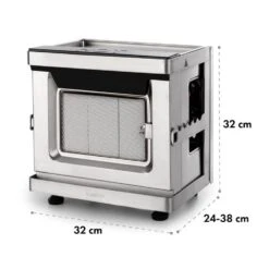 Crossfire Vertikaler Gasgrill 800°C Infrarot-Brenner 12.000 BTU Silber -Küche Zu Hause 10033288 yy 0011 logo Klarstein Crossfire Vertikaler Gasgrill silber reedit