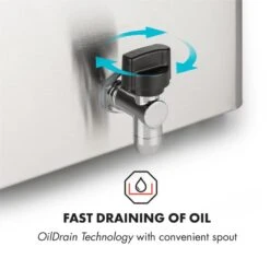 Family Fry Fritteuse 3000W Oil Drain Technology Edelstahl Silber 13 Family Fry Fritteuse 3000W Oil Drain Technology Edelstahl Silber -Küche Zu Hause 10033342 yy 0005 logo Klarstein Family Fry Fritteuse 3000W silber