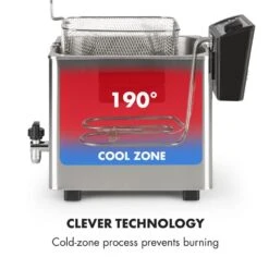 Family Fry Fritteuse 3000W Oil Drain Technology Edelstahl Silber 14 Family Fry Fritteuse 3000W Oil Drain Technology Edelstahl Silber -Küche Zu Hause 10033342 yy 0006 logo Klarstein Family Fry Fritteuse 3000W silber
