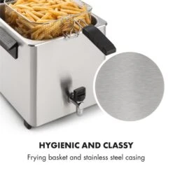 Family Fry Fritteuse 3000W Oil Drain Technology Edelstahl Silber 15 Family Fry Fritteuse 3000W Oil Drain Technology Edelstahl Silber -Küche Zu Hause 10033342 yy 0008 logo Klarstein Family Fry Fritteuse 3000W silber