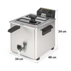 Family Fry Fritteuse 3000W Oil Drain Technology Edelstahl Silber 17 Family Fry Fritteuse 3000W Oil Drain Technology Edelstahl Silber -Küche Zu Hause 10033342 yy 0010 logo Klarstein Family Fry Fritteuse 3000W silber
