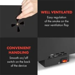 Flintstone Steel Räucherofen 1600 W Integriertes Thermometer Edelstahl -Küche Zu Hause 10033372 yy 0008 logo Klarstein Flintstone Steel Raeucherofen Edelstahl
