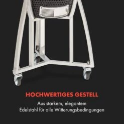 Queensize Kamado Grill Thermometer Abnehmbare Seitenteile Schwarz -Küche Zu Hause 10033377 de 0008 logo