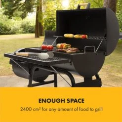 Beef Brisket Smoker Grill Holzkohlegrill/Smoker Edelstahl-Grill Mobil -Küche Zu Hause 10033460 yy 0004 logo Klarstein Beef Brisket Smoker Grill schwarz