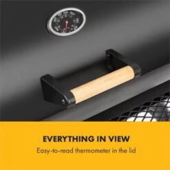 Beef Brisket Smoker Grill Holzkohlegrill/Smoker Edelstahl-Grill Mobil -Küche Zu Hause 10033460 yy 0008 logo Klarstein Beef Brisket Smoker Grill schwarz