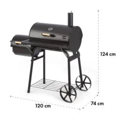 Beef Brisket Smoker Grill Holzkohlegrill/Smoker Edelstahl-Grill Mobil -Küche Zu Hause 10033460 yy 0009 logo Klarstein Beef Brisket Smoker Grill schwarz