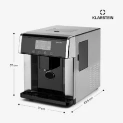 Eiszeit Eiswürfelmaschine Edelstahl 3 Eiswürfelgrößen Silber -Küche Zu Hause 10033478 yy 0011 dimensions