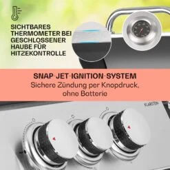 Tomahawk 3.1 S Gasgrill 3x3,6kW Brenner+2,7 KW 60x45cm Grill Edelstahl -Küche Zu Hause 10033567 de 0004 usp