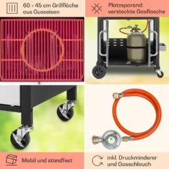 Tomahawk 3.1 S Gasgrill 3x3,6kW Brenner+2,7 KW 60x45cm Grill Edelstahl -Küche Zu Hause 10033567 de 0005 usp