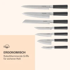 Kitano Plus Messer-Set 9 Tlg. Holzblock Bambus-Schneidebrett Weiß -Küche Zu Hause 10033673 de 0006 logo