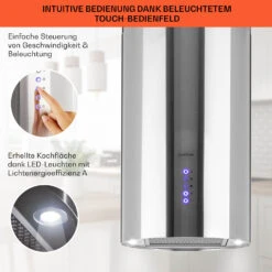 Beretta Inselabzugshaube Ø35cm Ab-/Umluft 650m³/h LED Edelstahl -Küche Zu Hause 10033717 de 0004 usp