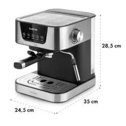 Arabica Espressomaschine 1050W 15 Bar 1,5l Touch-Bedienfeld Edelstahl -Küche Zu Hause 10033729 yy 0011 dimensions