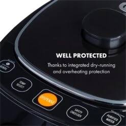 Hot Spring Plus Heißwasserspender 5l Edelstahl-Wassertank 45-95 °C -Küche Zu Hause 10033753 yy 0003 logo Klarstein Hot Spring Heisswasserspender schwarz