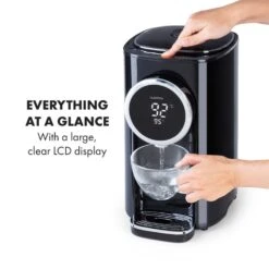 Hot Spring Plus Heißwasserspender 5l Edelstahl-Wassertank 45-95 °C -Küche Zu Hause 10033753 yy 0004 logo Klarstein Hot Spring Heisswasserspender schwarz