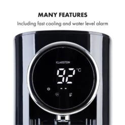 Hot Spring Plus Heißwasserspender 5l Edelstahl-Wassertank 45-95 °C -Küche Zu Hause 10033753 yy 0007 logo Klarstein Hot Spring Heisswasserspender schwarz