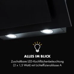 Athena Dunstabzugshaube 60cm Abluft: 350 M³/h LED Schwarz -Küche Zu Hause 10033766 de 0007 logo