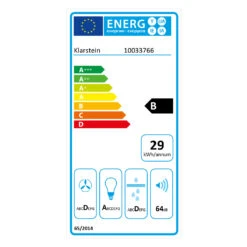 Athena Dunstabzugshaube 60cm Abluft: 350 M³/h LED Schwarz -Küche Zu Hause 10033766 energy label