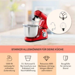 Bella Pico 2G Küchenmaschine 1300W 1,7PS 6 Stufen 5 Liter -Küche Zu Hause 10033801 de 0003 usp