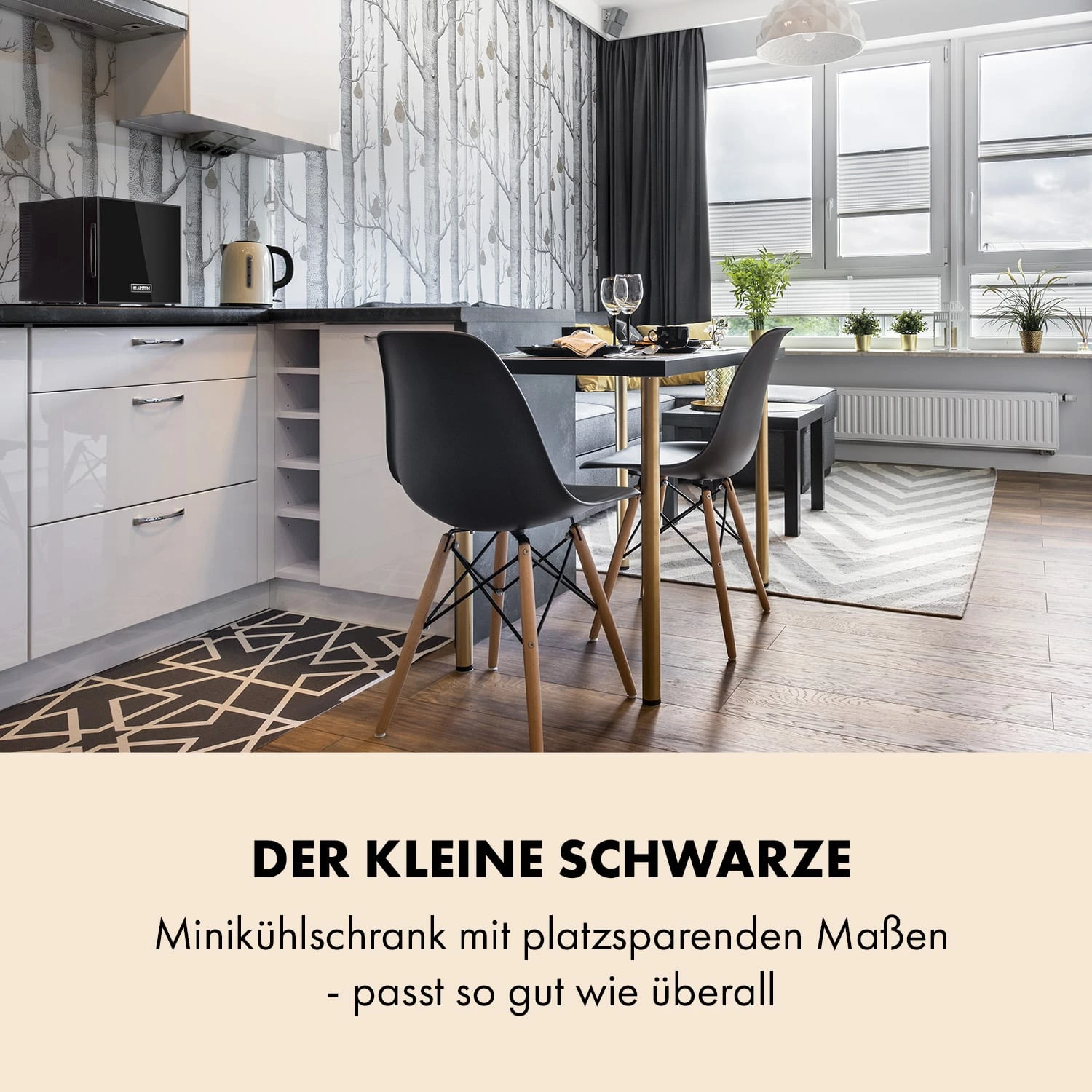 Frosty Mini-Kühlschrank EEC A Spiegelglastür 10 Liter Schwarz 2 Frosty Mini-Kühlschrank EEC A Spiegelglastür 10 Liter Schwarz – Bild 2