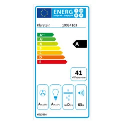 Helena 90 Dunstabzugshaube 595 M³/h LED-Display Weiß -Küche Zu Hause 10034103 energy label