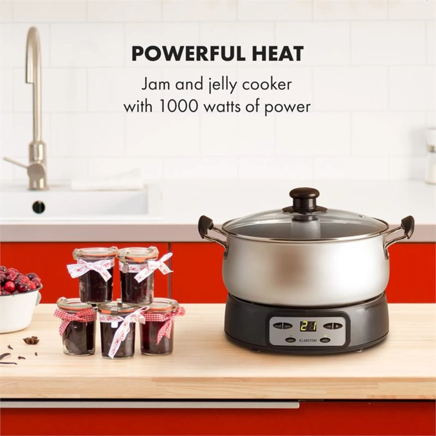 Jam Session Marmeladen- Und Geleekocher 1000W 2 Automatikprogramme 2 Jam Session Marmeladen- Und Geleekocher 1000W 2 Automatikprogramme – Bild 2