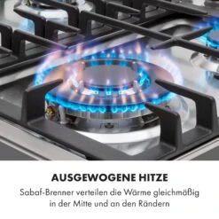 Ignito 4 Zonen Gaskochfeld 4-flammig Sabaf-Brenner Edelstahl Silber -Küche Zu Hause 10034110 de 0003 logo