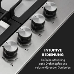 Ignito 4 Zonen Gaskochfeld 4-flammig Sabaf-Brenner Edelstahl Silber -Küche Zu Hause 10034110 de 0004 logo
