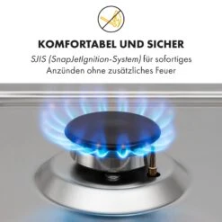 Ignito 4 Zonen Gaskochfeld 4-flammig Sabaf-Brenner Edelstahl Silber -Küche Zu Hause 10034110 de 0005 logo