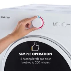 Jet Set Mini-Wäschetrockner Ablufttrockner 1020W EEK C 3kg 50cm Weiß -Küche Zu Hause 10034158 yy 0004 logo Klarstein Jet Set Waeschetrockner weiss