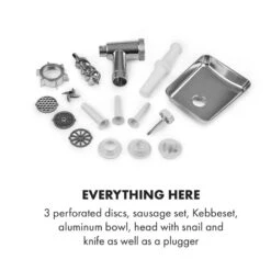 Kraftprotz Elektrischer Fleischwolf 700 W Kupfermotor Edelstahl 13 Kraftprotz Elektrischer Fleischwolf 700 W Kupfermotor Edelstahl -Küche Zu Hause 10034215 yy 0006 logo Klarstein Kraftprotz elektrischer Fleischwolf weiss