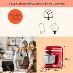 Bella Elegance Küchenmaschine 2000 W 2,7 PS 5,2 Ltr Edelstahl BPA-frei -Küche Zu Hause 10034364 de 0005 usp