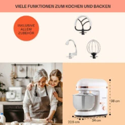 Bella Elegance Küchenmaschine 2000W/2,7PS/5,2 Ltr Edelstahl BPA-frei -Küche Zu Hause 10034365 de 0005 usp