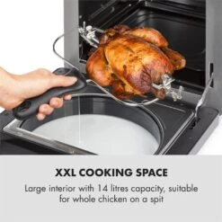 AeroVital Easy Touch Heißluftfritteuse 1700W 14l Timer 16 Programme Metallic / Schwarz -Küche Zu Hause 10034451 yy 0004 logo Klarstein AeroVital easy touch Heissluftfritteuse