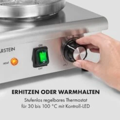 Wurstfabrik Pro 550 Hot Dog Maker 550W 2 Spieße 5L 30-100°C Edelstahl -Küche Zu Hause 10034453 de 0003 logo
