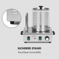 Wurstfabrik Pro 550 Hot Dog Maker 550W 2 Spieße 5L 30-100°C Edelstahl -Küche Zu Hause 10034453 de 0008 logo