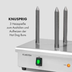 Wurstfabrik 600 Hot Dog Maker 600W 3 Spieße 5L 30-100°C Glas Edelstahl -Küche Zu Hause 10034454 de 0005 logo