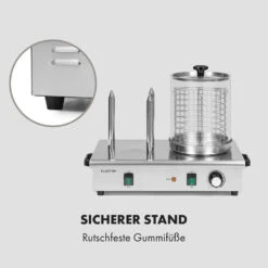 Wurstfabrik 600 Hot Dog Maker 600W 3 Spieße 5L 30-100°C Glas Edelstahl -Küche Zu Hause 10034454 de 0008 logo