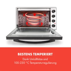 Masterchef 45 Mini-Backofen 45l 2000W 100-230 °C Timer Silber -Küche Zu Hause 10034497 de 0003 logo