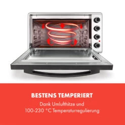 Masterchef 60 Mini-Backofen 60l 2000W 100-230 °C Timer Silber -Küche Zu Hause 10034499 de 0003 logo