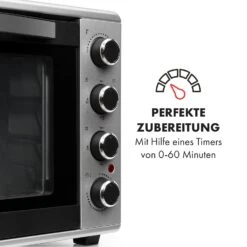 Masterchef 60 Mini-Backofen 60l 2000W 100-230 °C Timer Silber -Küche Zu Hause 10034499 de 0005 logo