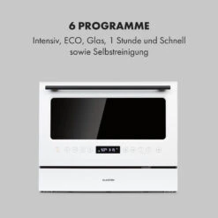 Azuria Geschirrspülmaschine 1380W 6,5L 6 Gedecke Schwarze Glasfront -Küche Zu Hause 10034510 de 0005 logo