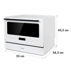 Azuria Geschirrspülmaschine 1380W 6,5L 6 Gedecke Schwarze Glasfront -Küche Zu Hause 10034510 yy 0011 logo Klarstein Azuria Geschirrspuelmaschine weiss